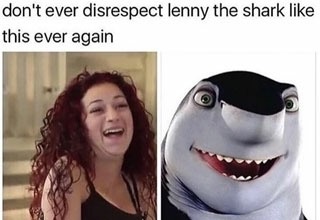 memes - don t disrespect lenny the shark - don't ever disrespect lenny the shark this ever again