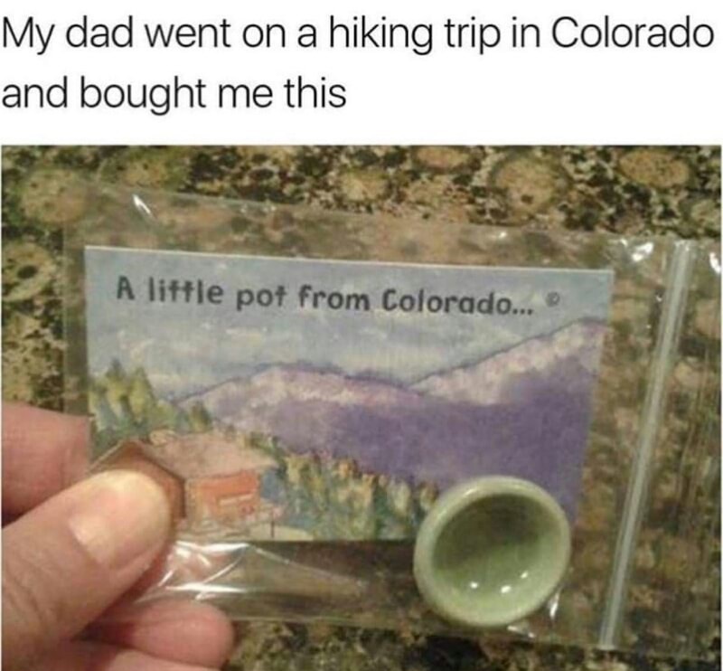 little pot from colorado - My dad went on a hiking trip in Colorado and bought me this A little pot from Colorado...