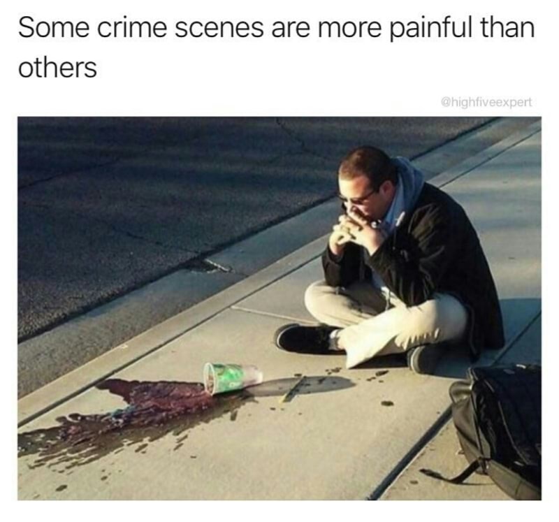 hurt but not bleeding - Some crime scenes are more painful than others