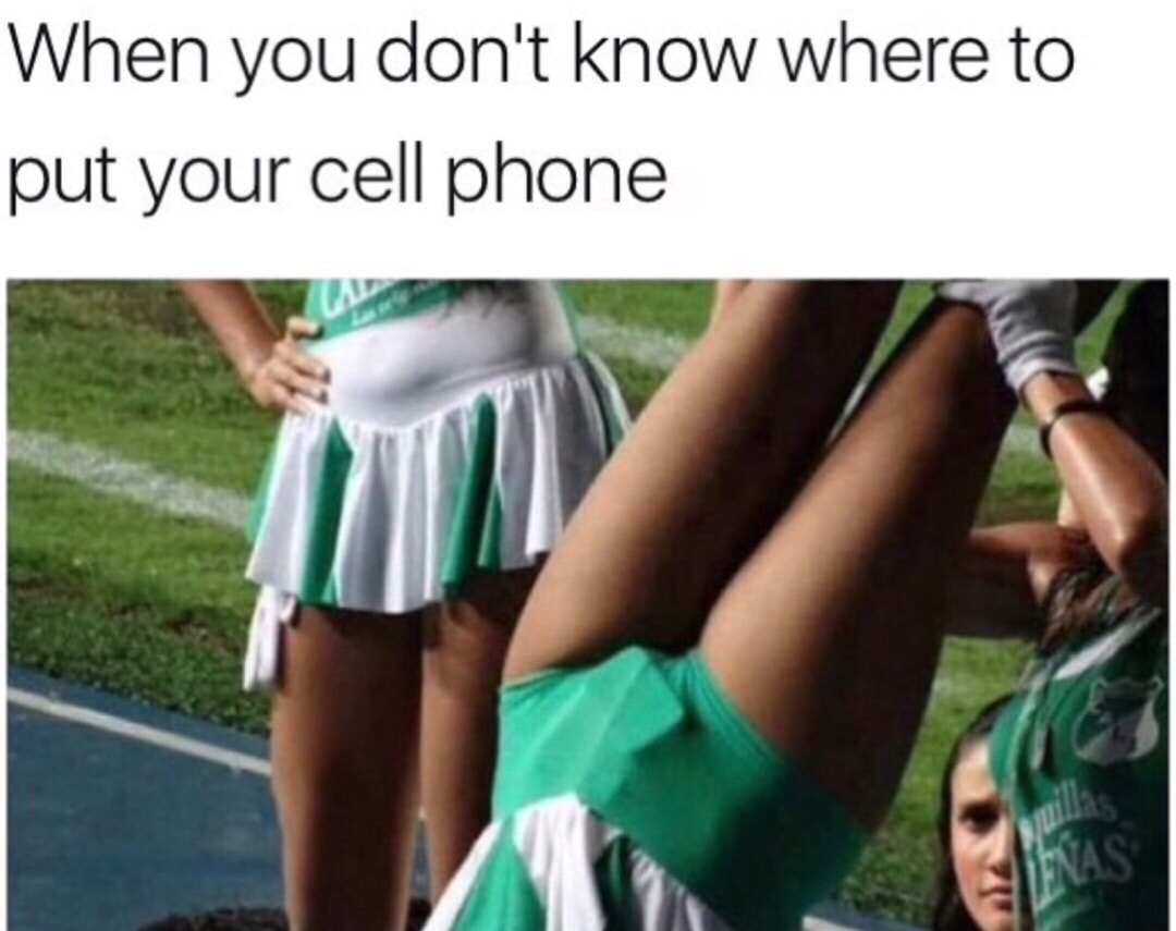 thigh - When you don't know where to put your cell phone