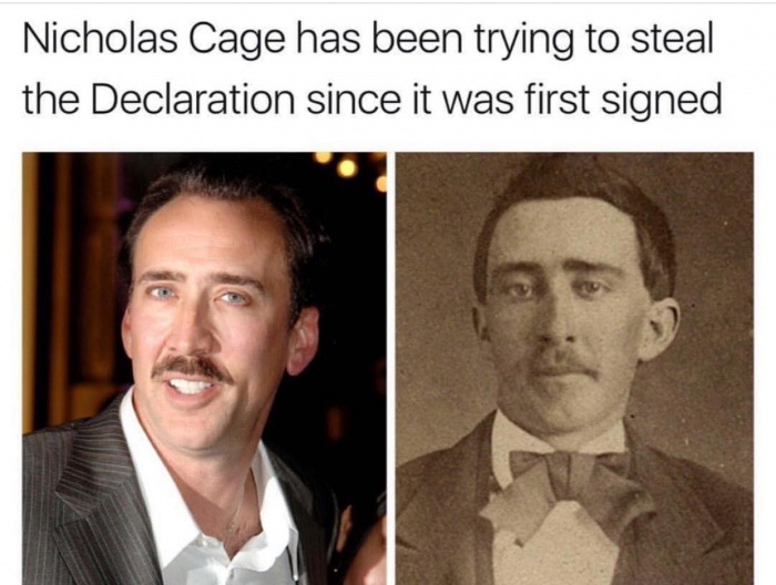 nicolas cage illuminati - Nicholas Cage has been trying to steal the Declaration since it was first signed