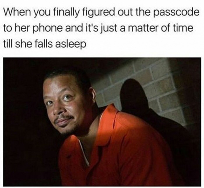 empire lucious in jail - When you finally figured out the passcode to her phone and it's just a matter of time till she falls asleep