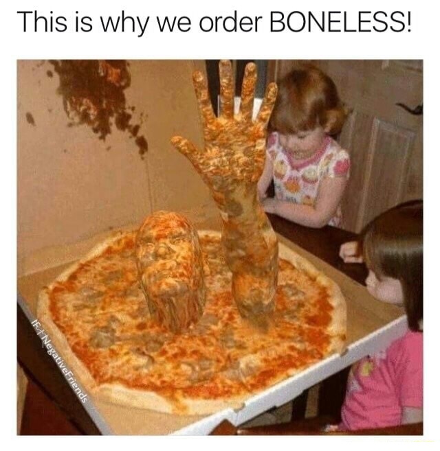 weird pizza gif - This is why we order Boneless! If NegativeFriends