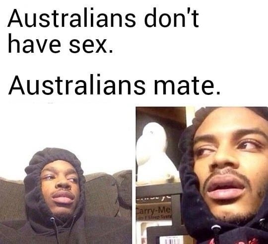 random clean memes - Australians don't have sex. Australians mate. Barry Me Is