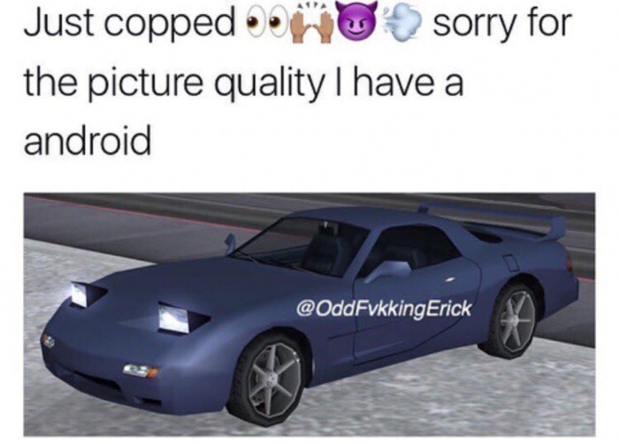 sorry i have android meme - Just copped O sorry for the picture quality I have a android Erick
