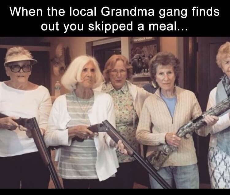 watch dogs legion meme - When the local Grandma gang finds out you skipped a meal...
