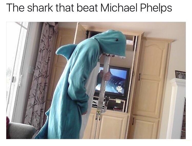 Humour - The shark that beat Michael Phelps