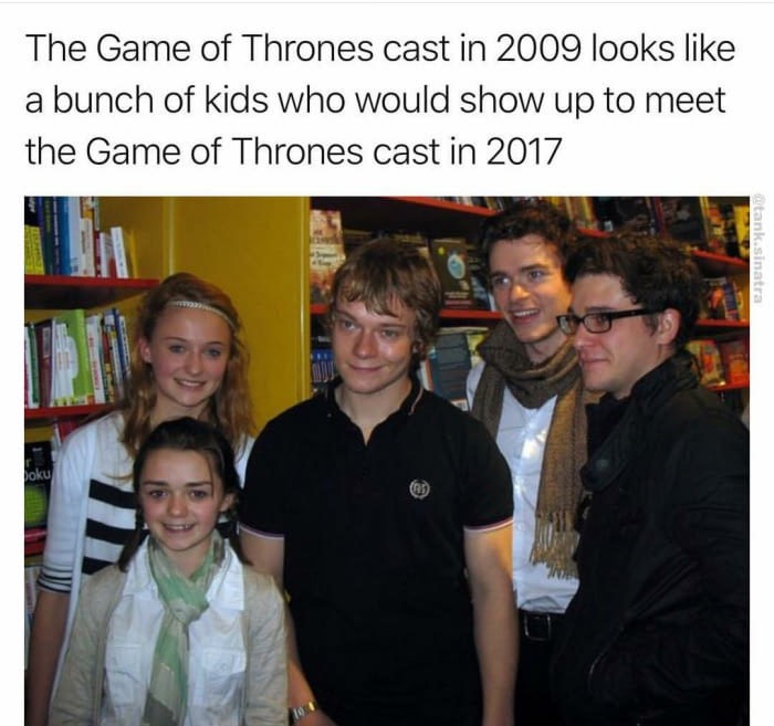 funny game of thrones cast - The Game of Thrones cast in 2009 looks a bunch of kids who would show up to meet the Game of Thrones cast in 2017 tank.sinatra Doku