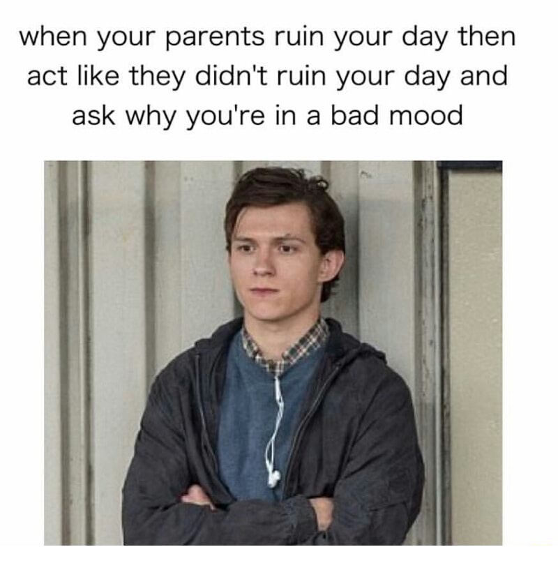 dank meme memes that ll kill you - when your parents ruin your day then act they didn't ruin your day and ask why you're in a bad mood