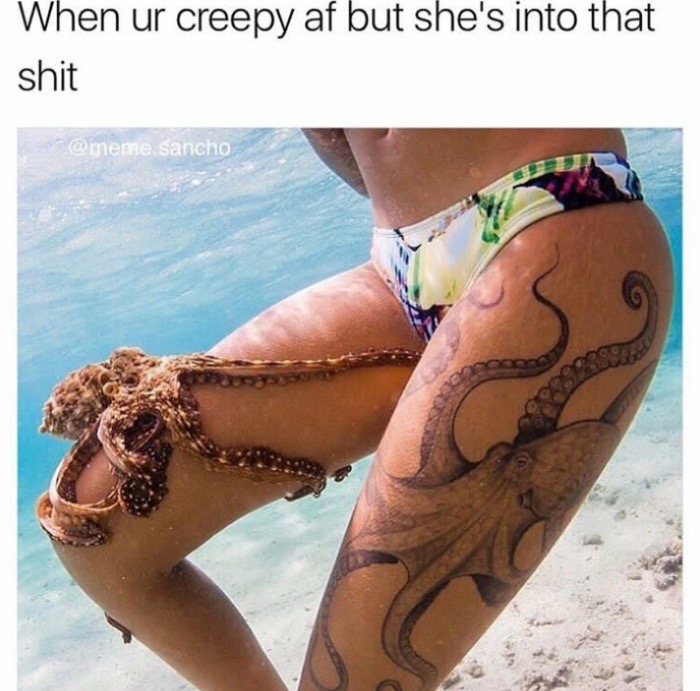 temporary tattoo - When ur creepy af but she's into that shit Sancho