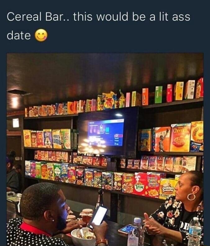 cereal bar restaurant - Cereal Bar.. this would be a lit ass date Te 11! Frent Toast Crunch Trix