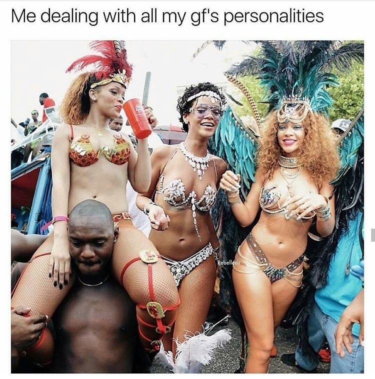memes - muscle - Me dealing with all my gf's personalities Rebelled
