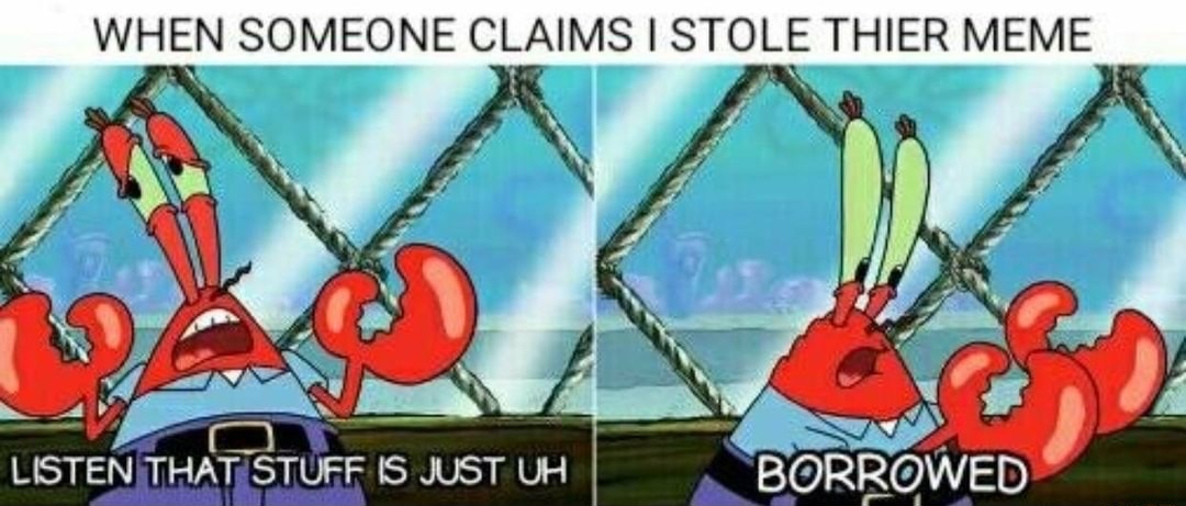 Spongebob meme about stealing memes