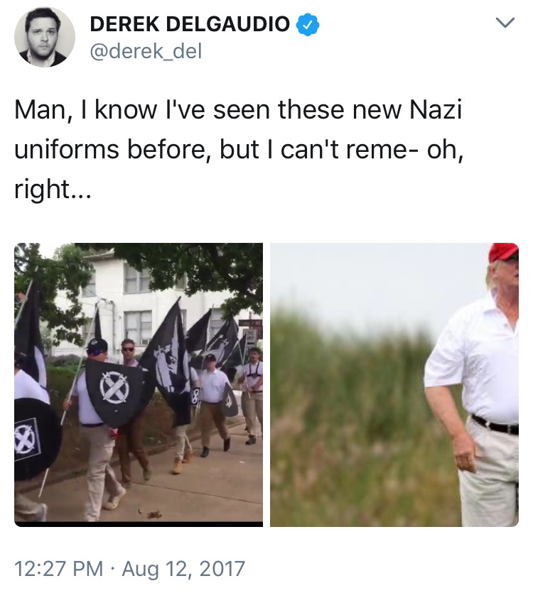 grass - Derek Delgaudio Man, I know I've seen these new Nazi uniforms before, but I can't reme oh, right...