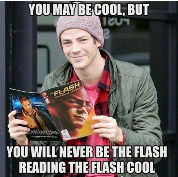 Cool meme of flash reading the flash