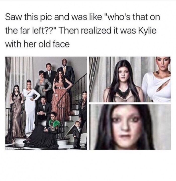 Meme of Kylie's old face