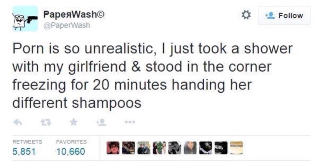 arab spring tweets - PapeaWash Porn is so unrealistic, I just took a shower with my girlfriend & stood in the corner freezing for 20 minutes handing her different shampoos 5,857 Favorites 10.6 60 10,660 aug2