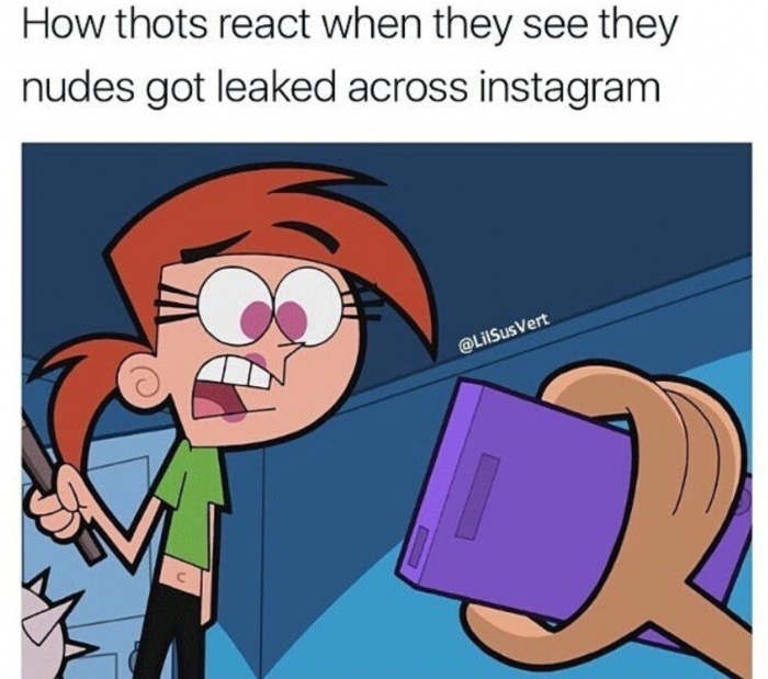 viki i fantagenitori - How thots react when they see they nudes got leaked across instagram Vert