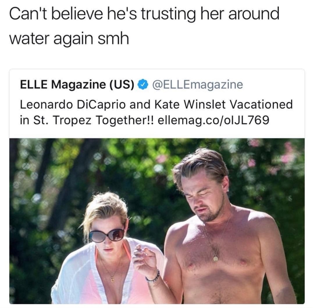 leonardo dicaprio kate winslet 2017 - Can't believe he's trusting her around water again smh Elle Magazine Us Leonardo DiCaprio and Kate Winslet Vacationed in St. Tropez Together!! ellemag.coOlJL769