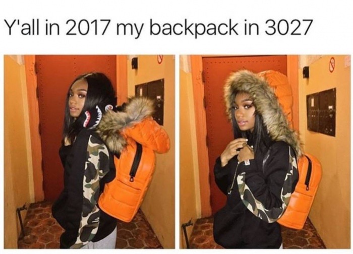 fur - Y'all in 2017 my backpack in 3027