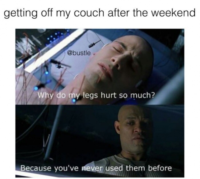 pokemon go dank memes - getting off my couch after the weekend Why do my legs hurt so much? Because you've never used them before