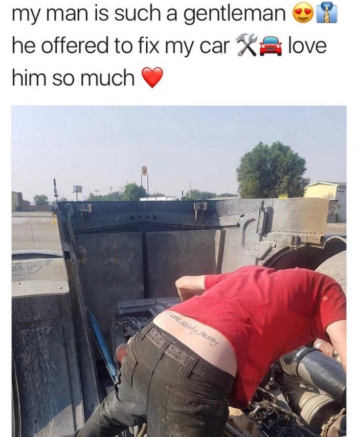 vehicle - my man is such a gentleman 2 he offered to fix my car Ka love him so much I Love Stoky pussy