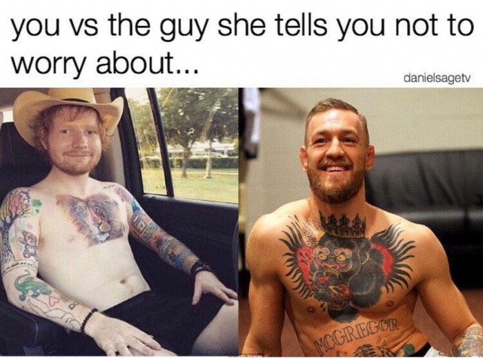 ed sheeran tattoos - you vs the guy she tells you not to worry about... danielsagety Ggregor
