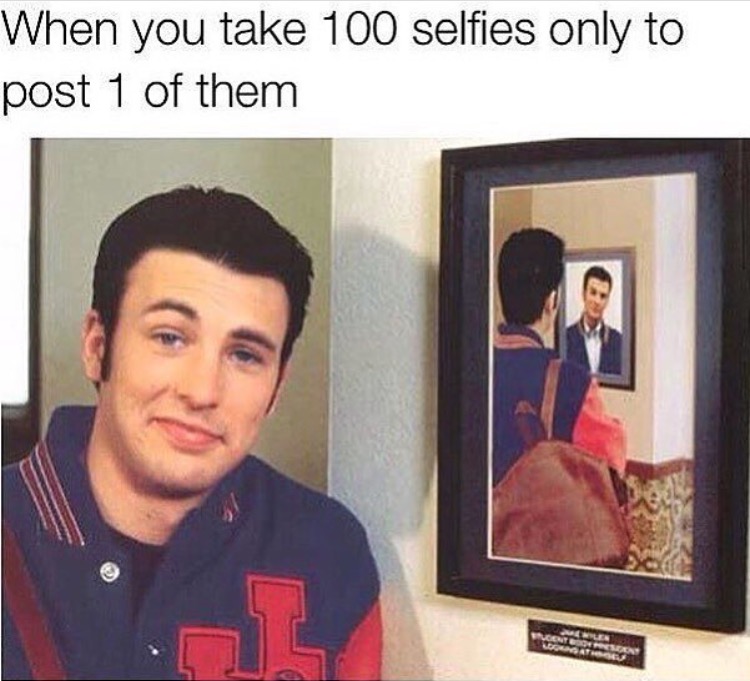 chris evans not another teen - When you take 100 selfies only to post 1 of them