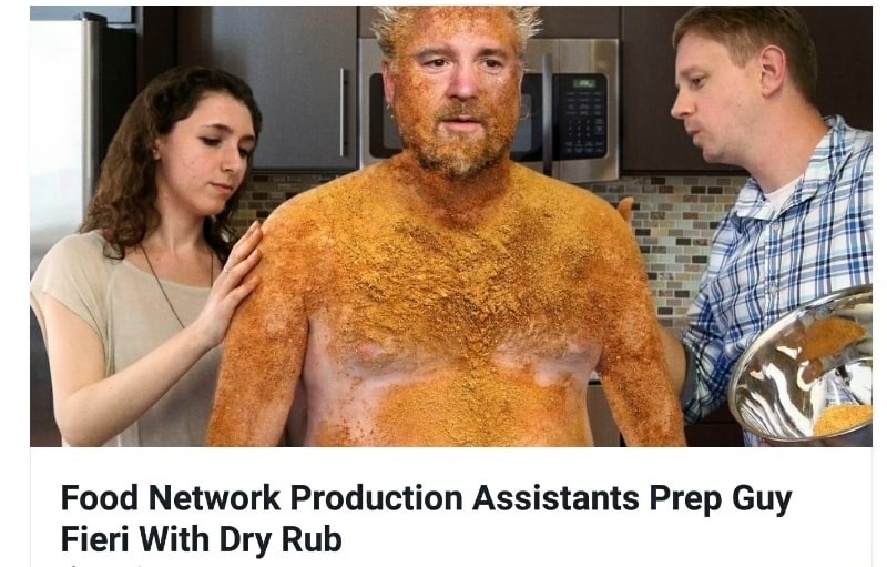 guy fieri dry rub - Food Network Production Assistants Prep Guy Fieri With Dry Rub