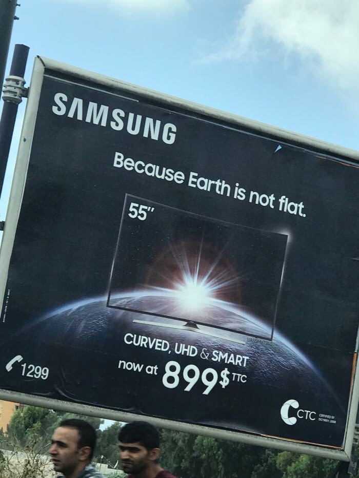 trigger flat earthers - Samsung Because Earth is not flat. 55" Curved, Uhd & Smart 1299 now at now at 899$Tc Cctc