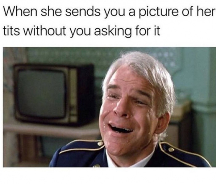steve martin crying gif - When she sends you a picture of her tits without you asking for it