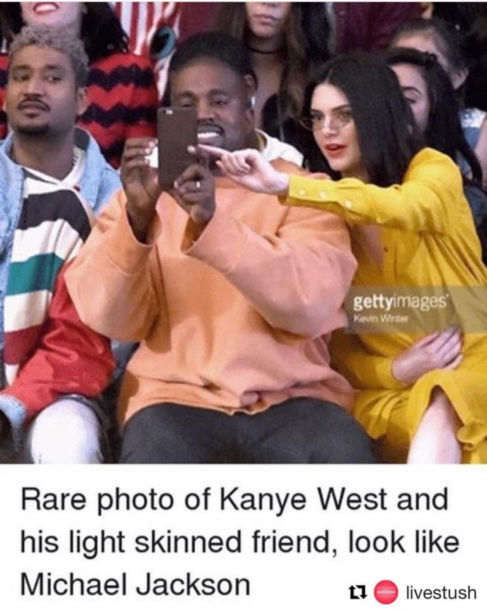 dankest meme of all time - gettyimages Kevin Winter Rare photo of Kanye West and his light skinned friend, look Michael Jackson 7 livestush