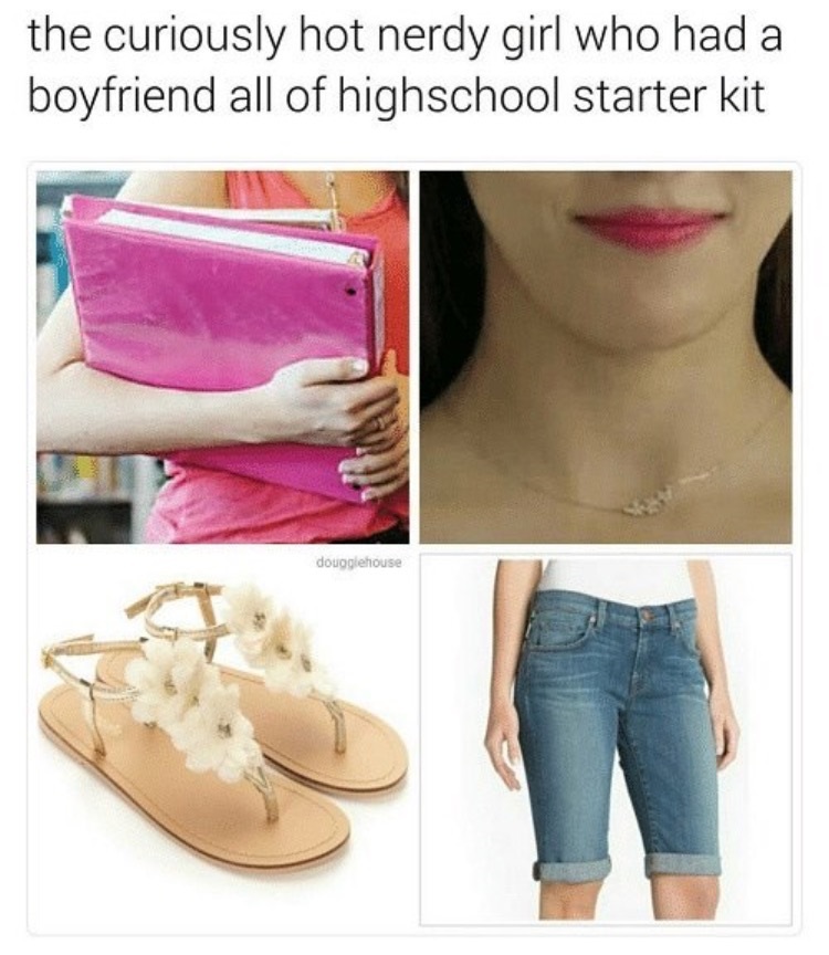 nerd girl meme - the curiously hot nerdy girl who had a boyfriend all of highschool starter kit dougglehouse