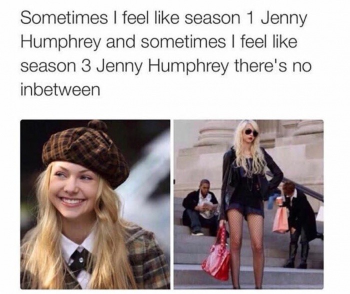 Season 1 Jenny Humphrey VS Season 3 Jenny Humphrey