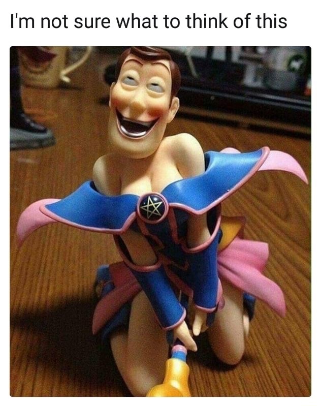 Picture of Woody from Toy Story that will burn your eyes and ruin you forever.