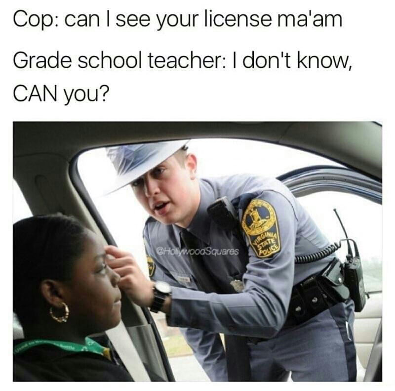Sassy grade school teacher gets fresh with cop