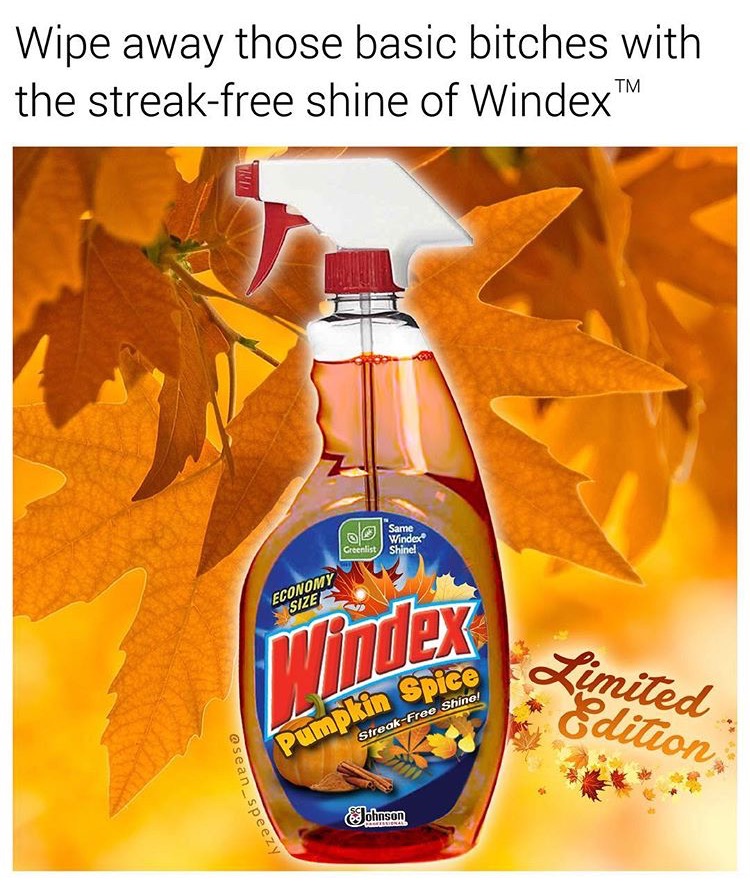 Pumpkin Spice Windex to wipe away them basic bitches.
