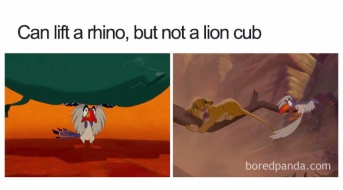 dank meme logic fails meme - Can lift a rhino, but not a lion cub boredpanda.com
