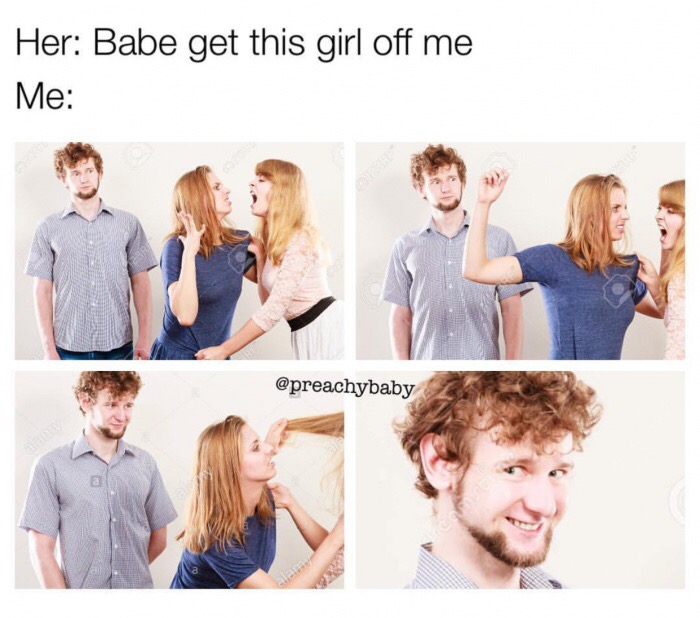 dank meme shoulder - Her Babe get this girl off me Me