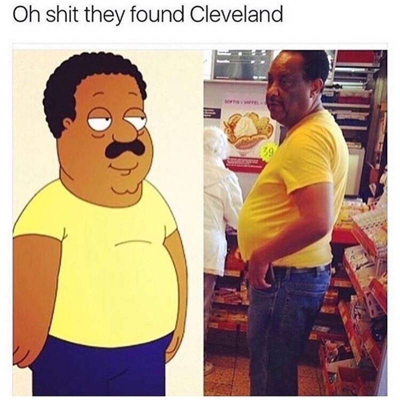 Real life Cleveland character found