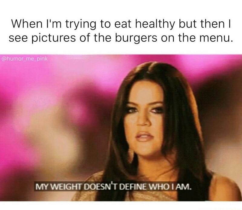 Funny meme about dieting