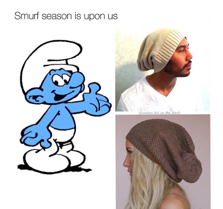Funny meme about those droopy looking hats