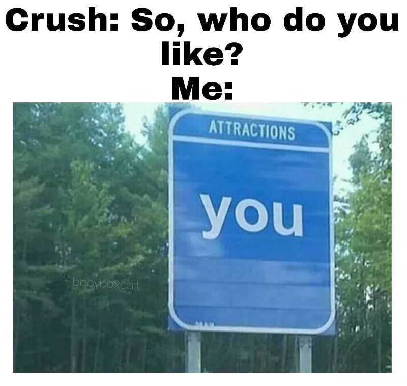 Funny meme when your crush asks who do you like