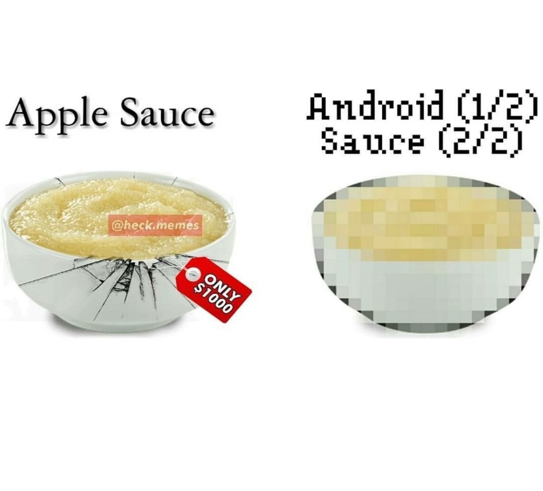 android 1 2 meme - Apple Sauce Android 12 Sauce 22 .memes Only $1000