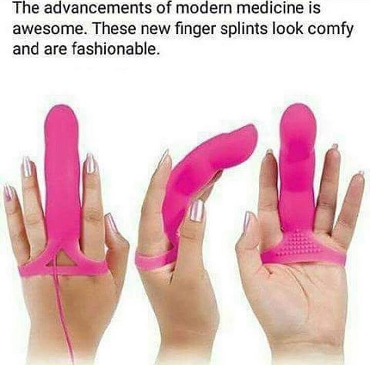 The advancements of modern medicine is awesome. These new finger splints look comfy and are fashionable.