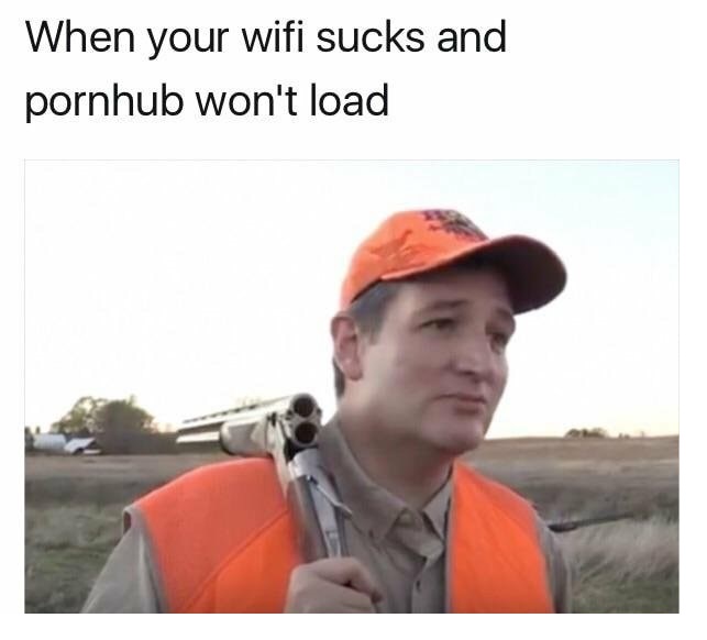 ted cruz holding a gun - When your wifi sucks and pornhub won't load
