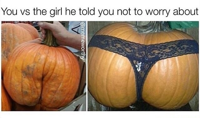 pumpkin ass meme - You vs the girl he told you not to worry about