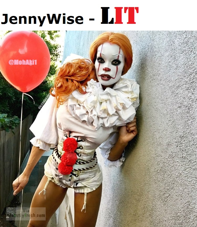 Jennywise LIT, the scary hot female clown version of Pennywise.