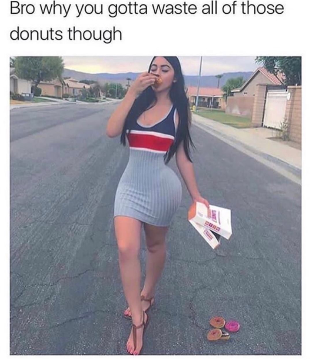 donuts are bad for you - Bro why you gotta waste all of those donuts though