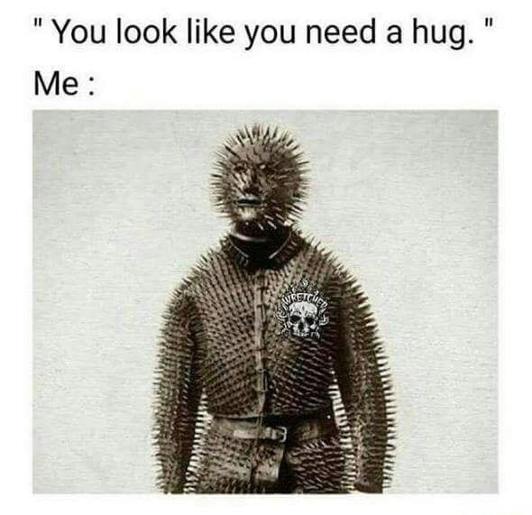 bear protection suit - "You look you need a hug." Me ul.